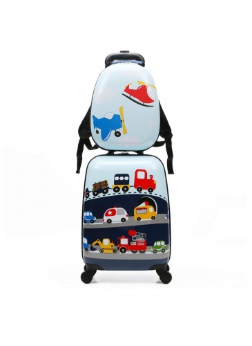 Kids trolley + backpack CARS