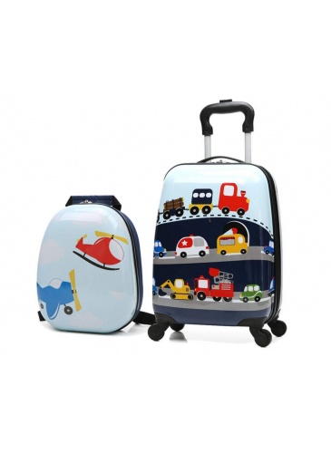 Kids trolley + backpack CARS