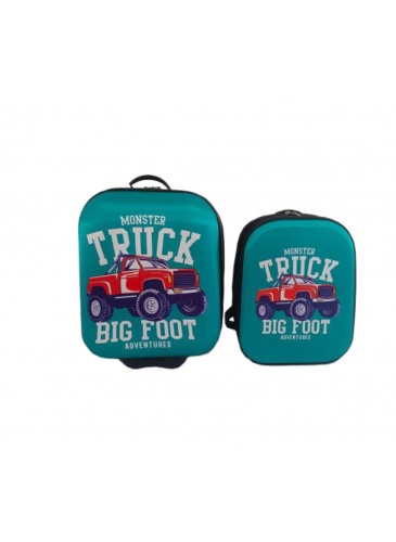 Kids trolley + backpack MONSTER