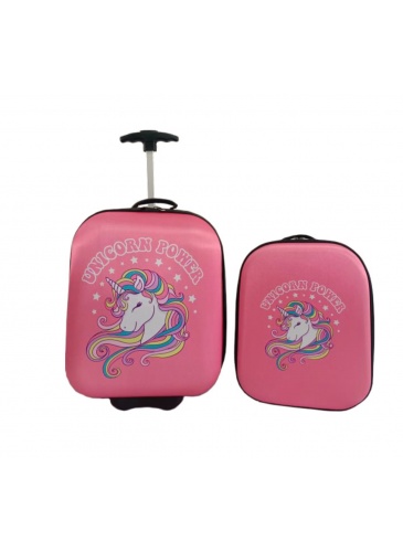 Kids trolley + backpack UNICORN
