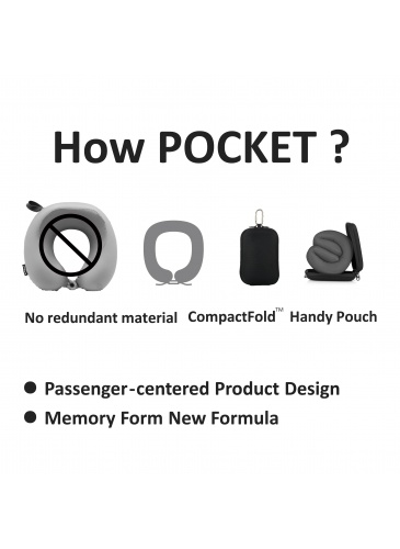 Pocket Pilllow with hard case Smartrip Midnight Navy L