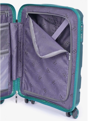 Trolley 55 cm  V&V METALLO green