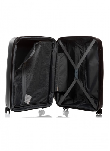 Trolley 76 cm  V&V TRAVEL FLASH LIGHT black