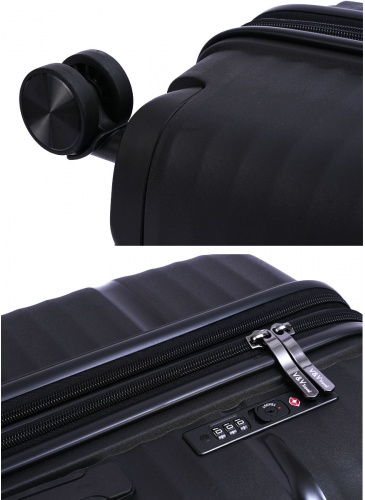 Trolley 77 cm  V&V TRAVEL SUMMER BRAVE BLACK