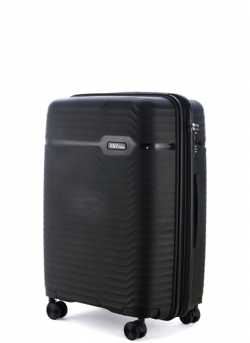 Trolley 77 cm  V&V TRAVEL SUMMER BRAVE BLACK