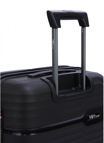 Trolley 77 cm  V&V TRAVEL SUMMER BRAVE BLACK