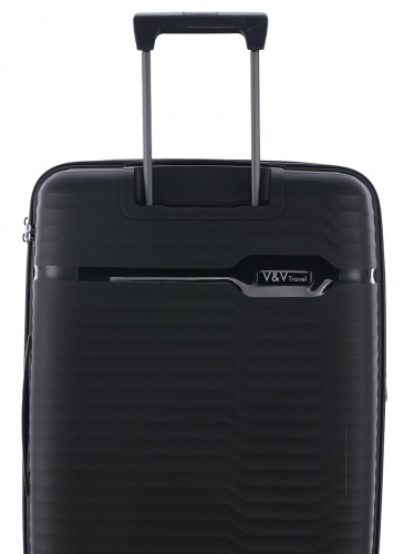Trolley 77 cm  V&V TRAVEL SUMMER BRAVE BLACK