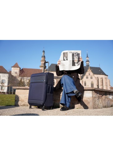 Trolley 78 cm  JUMP MONTHELYS Expandable 4 wheels NAVY