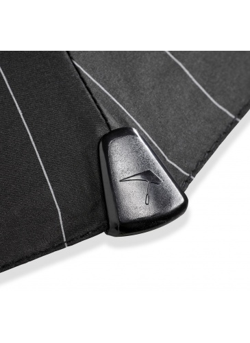 Juodas sulankstomas skėtis senz° mini automatic  BLACK PIN STRIPE
