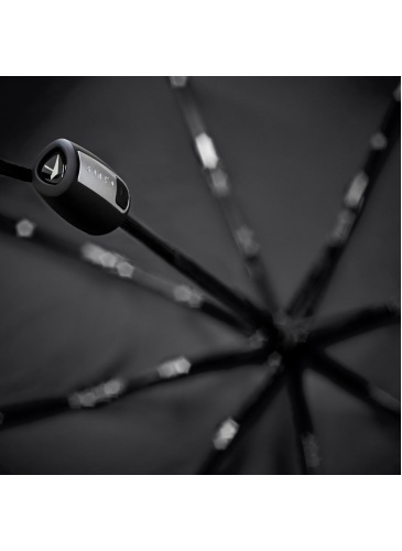 Juodas sulankstomas skėtis senz° mini automatic pure black