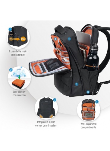 Backpack EVERKI 14 STUDIO Expandable ECO