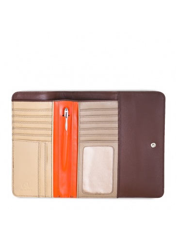 Women leather wallet Mywalit Cacao