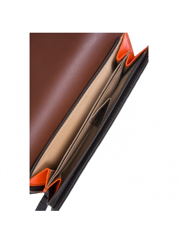 Women leather wallet Mywalit Cacao